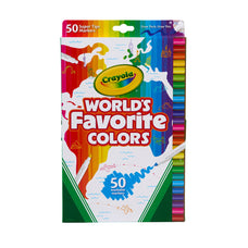 Crayola World’s Favorite Colours Super Tips Markers – 50 Pack CX1002571