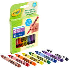 Crayola Young Kids Washable Tripod Grip Crayons, Pack of 8 CX1002154