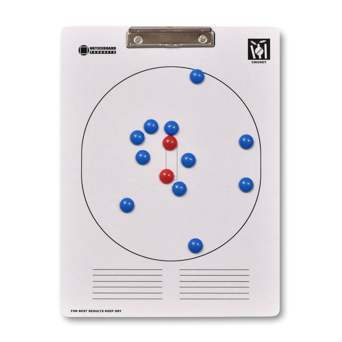 Cricket Coaching Clipboard plus Magnetic Whiteboard 300 x 400mm (Double Sided) NBSBMDCRI,M,W