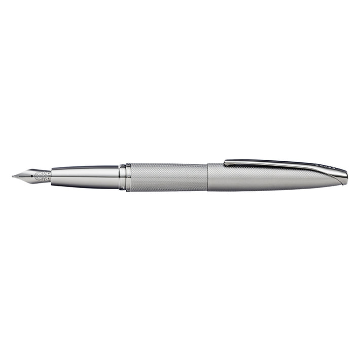 Cross ATX Etched Diamond Pattern Titanium Grey Fine Nib Fountain Pen CX1001433