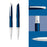 Cross ATX Translucent Blue Lacquer Rollerball, Medium Nib, Black Ink CX1001438