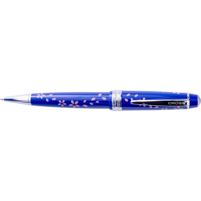 Cross Bailey Light Cherry Blossom Glossy Blue Resin Ballpoint Pen with Chrome Trim CX1000867