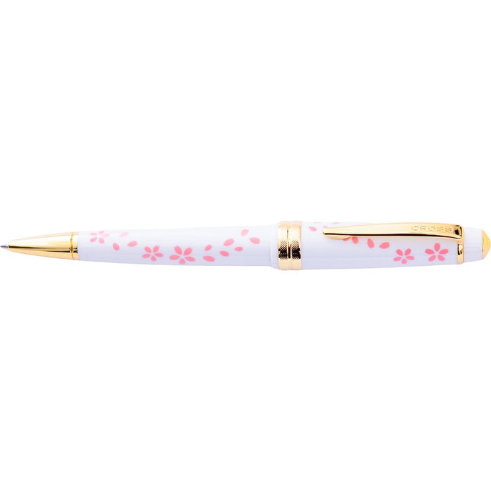 Cross Bailey Light Cherry Blossom Glossy White Resin Ballpoint Pen with Gold Trim CX1000866