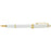 Cross Bailey Light Polished White Resin and Gold Tone Fountain Pen Medium Nib CX1000958