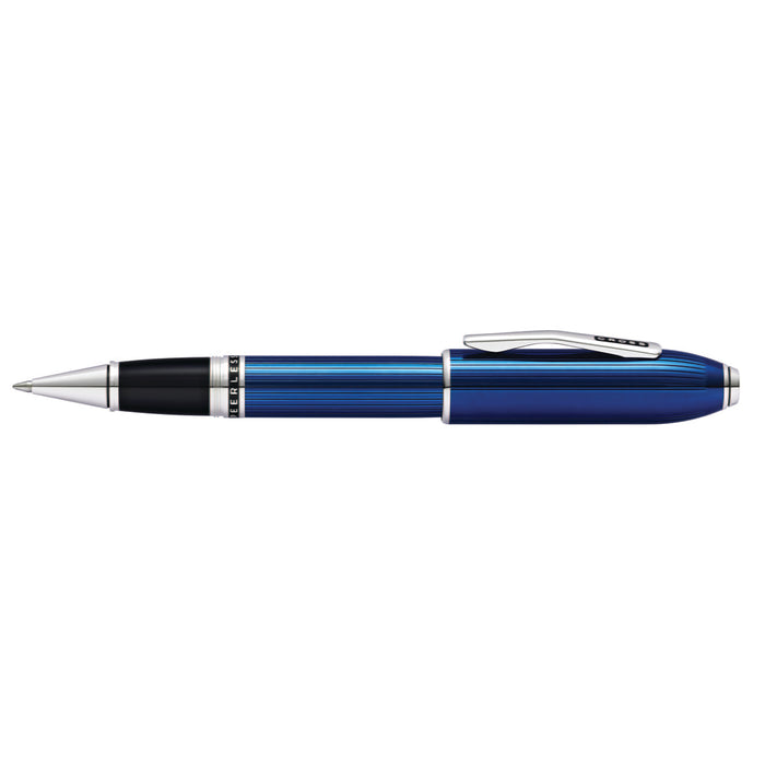 Cross Peerless Translucent Quartz Blue Engraved Lacquer Rollerball Pen CX1002789