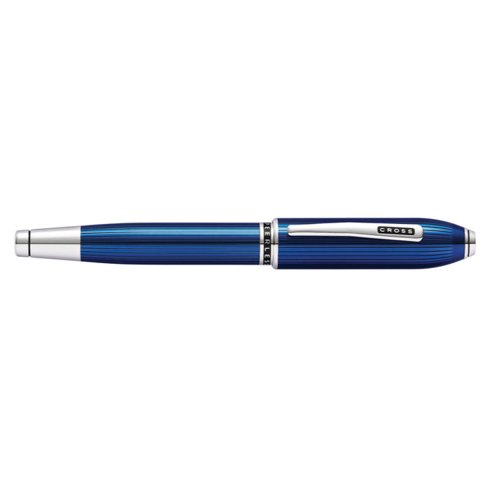 Cross Peerless Translucent Quartz Blue Engraved Lacquer Rollerball Pen CX1002789