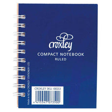 Croxley Notebook Pocket Side Opening 76x102mm Blue Cover 50 Leaf CX100253