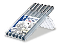 Staedtler Pigment Liner, Wallet of 6 Assorted Line Widths