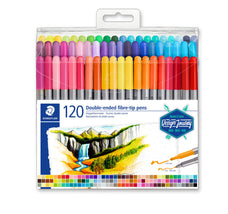 Staedtler Double-Ended Fibre-Tip Pens, Pack of 120