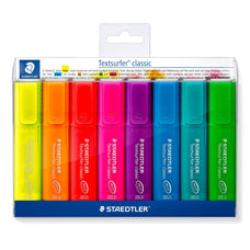 Staedtler Textsurfer Classic Rainbow 364 Highlighter, Assorted Wallet of 8