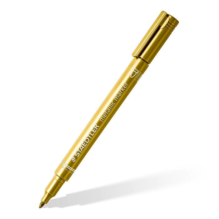 Staedtler 8323 Metallic Marker, Gold x 10's pack