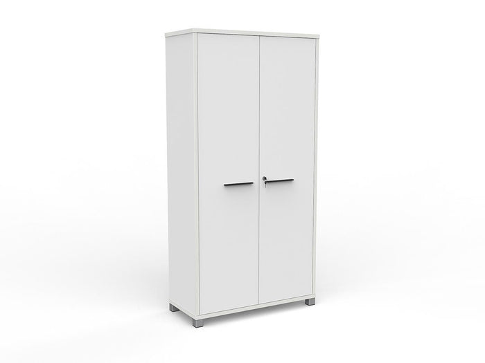 Cubit 1800mm Cupboard - White Black / Silver KG_CBC18Q_W_BHN