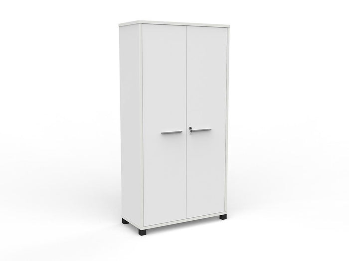Cubit 1800mm Cupboard - White Silver / Black KG_CBC18Q_W_BFT