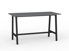 Cubit Bar Leaner Table 1600mm x 800mm - Black Frame (Choice of Worktop Colours) Silver KG_NCBBARL168_B_S