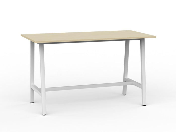 Cubit Bar Leaner Table 1600mm x 800mm - White Frame (Choice of Worktop Colours) Nordic Maple KG_NCBBARL168_W_NM