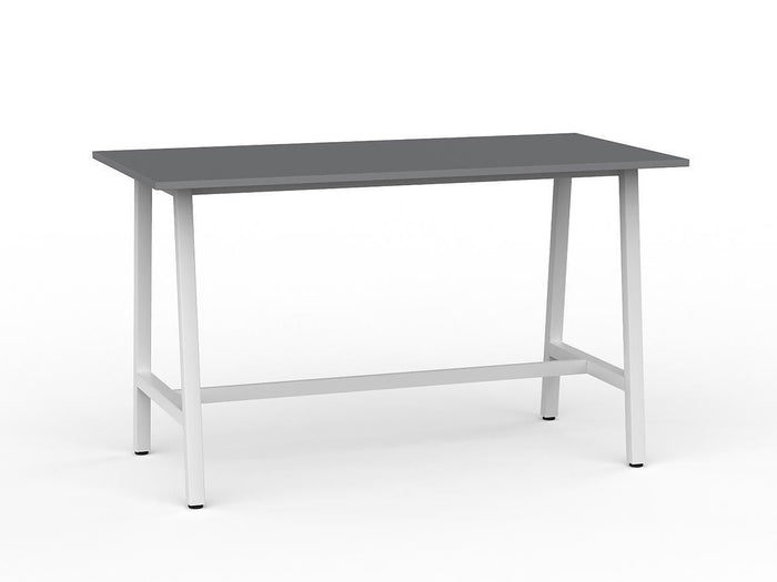 Cubit Bar Leaner Table 1800mm x 900mm - White Frame (Choice of Worktop Colours) Silver KG_NCBBARL189_W_S