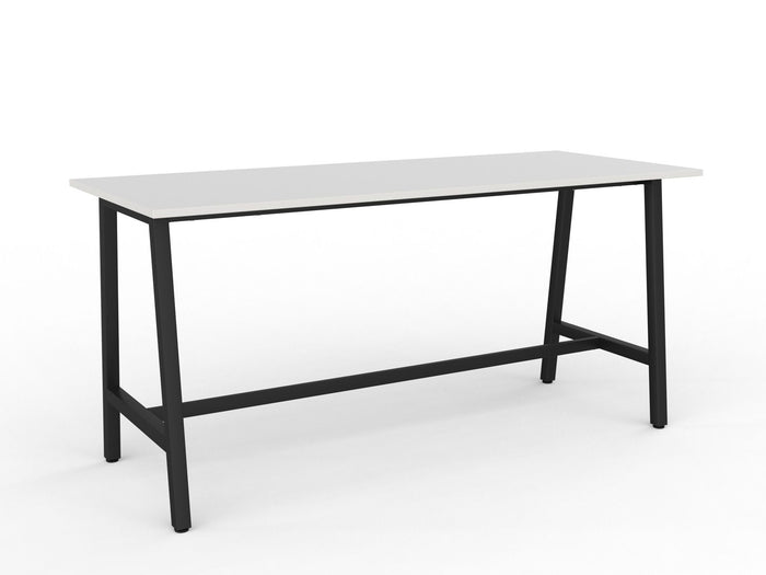 Cubit Bar Leaner Table 2200mm x 900mm - Black Frame (Choice of Worktop Colours) White KG_NCBBARL229_B_W