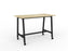 Cubit Bar Leaner Table with Castors, 1600mm x 800mm - Black Frame (Choice of Worktop Colours) Atlantic Oak KG_NCBBARL168C_B_AO