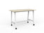 Cubit Bar Leaner Table with Castors, 1600mm x 800mm - White Frame (Choice of Worktop Colours) Nordic Maple KG_NCBBARL168C_W_NM