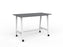 Cubit Bar Leaner Table with Castors, 1600mm x 800mm - White Frame (Choice of Worktop Colours) Silver KG_NCBBARL168C_W_S