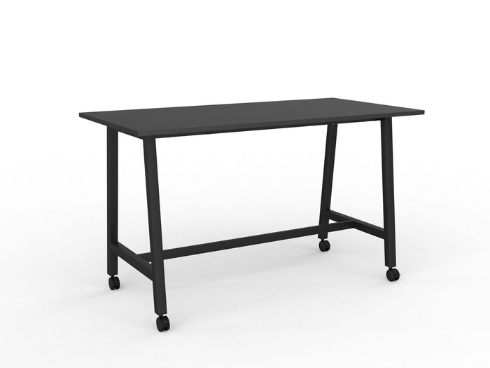 Cubit Bar Leaner Table with Castors, 1800mm x 900mm - Black Frame (Choice of Worktop Colours) Black KG_NCBBARL189C_B_BL