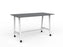 Cubit Bar Leaner Table with Castors, 1800mm x 900mm - White Frame (Choice of Worktop Colours) Silver KG_NCBBARL189C_W_S