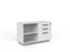 Cubit Caddy with Right or Left Hand Drawer Configuration, 2 Drawers plus File Storage, White Black KG_CBSDLR_W_BHN