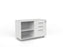 Cubit Caddy with Right or Left Hand Drawer Configuration, 2 Drawers plus File Storage, White White KG_CBSDLR_W_WHN