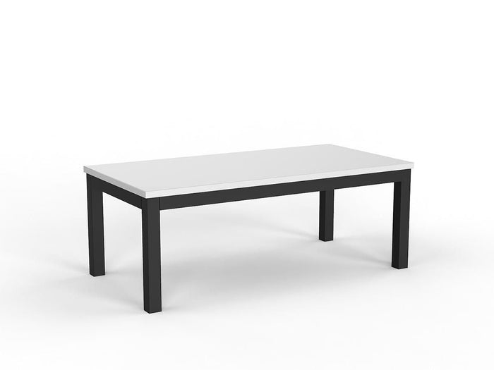 Cubit Coffee Table 1200mm x 600mm - Black Frame (Choice of Worktop Colours) White KG_NCBCFT12_B_W
