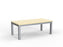 Cubit Coffee Table 1200mm x 600mm - Silver Frame (Choice of Worktop Colours) Nordic Maple KG_NCBCFT12_NM