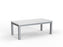 Cubit Coffee Table 1200mm x 600mm - Silver Frame (Choice of Worktop Colours) White KG_NCBCFT12_W