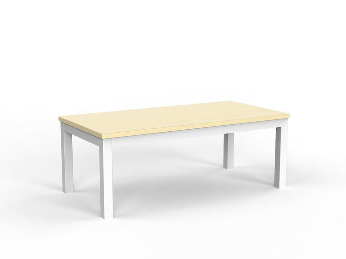 Cubit Coffee Table 1200mm x 600mm - White Frame (Choice of Worktop Colours) Nordic Maple KG_NCBCFT12_W_NM
