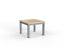 Cubit Coffee Table 600mm x 600mm - Silver Frame (Choice of Worktop Colours) Atlantic Oak KG_NCBCFT6_AO