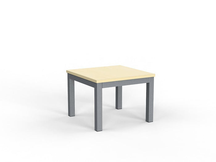 Cubit Coffee Table 600mm x 600mm - Silver Frame (Choice of Worktop Colours) Nordic Maple KG_NCBCFT6_NM