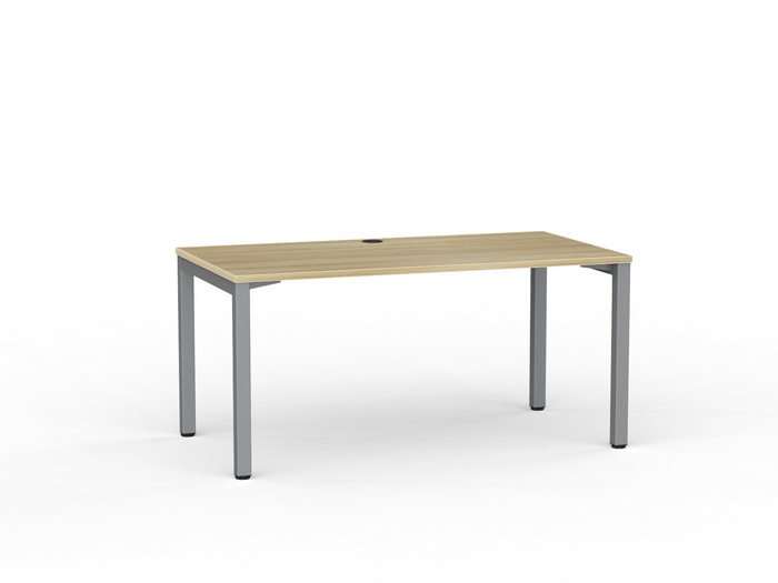 Cubit Desk 1500mm x 800mm (Choice of Frame & Worktop Colours) Silver / Atlantic Oak KG_NCBD15_AO