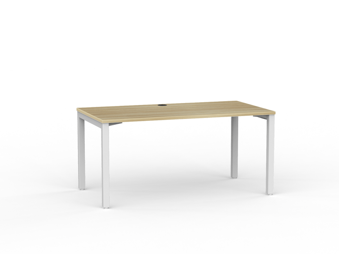 Cubit Desk 1500mm x 800mm (Choice of Frame & Worktop Colours) White / Atlantic Oak KG_NCBD15_W_AO