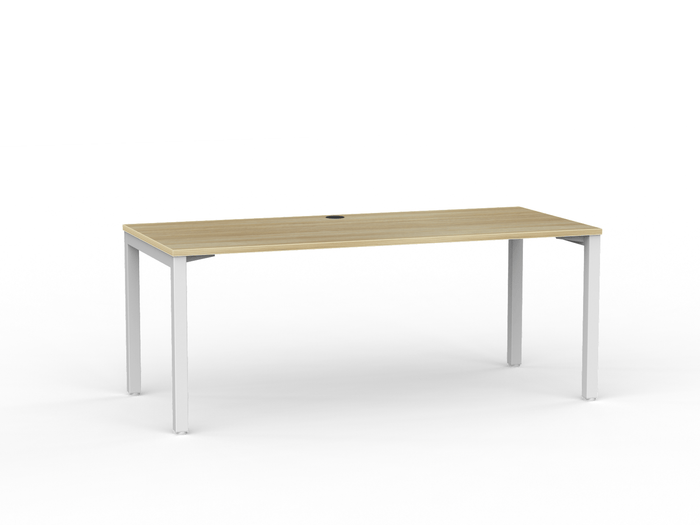 Cubit Desk 1800mm x 800mm (Choice of Frame & Worktop Colours) White / Atlantic Oak KG_NCBD18_W_AO