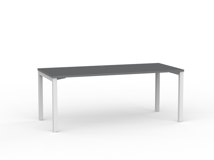 Cubit Desk 1800mm x 800mm (Choice of Frame & Worktop Colours) White / Silver KG_NCBD18_W_S