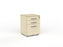 Cubit Locking 2 Draw plus File Storage Mobile Cabinet - Nordic Maple Silver KG_NCBM2F_NM