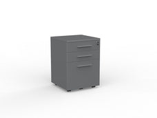 Cubit Locking 2 Draw plus File Storage Mobile Cabinet - Silver Silver KG_NCBM2F_S