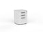 Cubit Locking 2 Draw plus File Storage Mobile Cabinet - White Black KG_NCBM2F_W_BHN