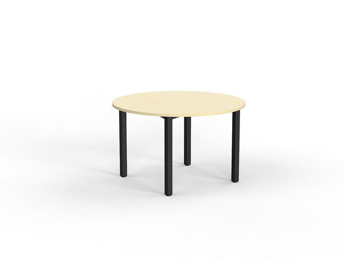 Cubit Meeting Table 1200mm Round - Black Frame (Choice of Worktop Colours) Nordic Maple KG_NCBMT12_B_NM