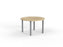 Cubit Meeting Table 1200mm Round - Silver Frame (Choice of Worktop Colours) Atlantic Oak KG_NCBMT12_AO