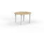 Cubit Meeting Table 1200mm Round - White Frame (Choice of Worktop Colours) Atlantic Oak KG_NCBMT12_W_AO
