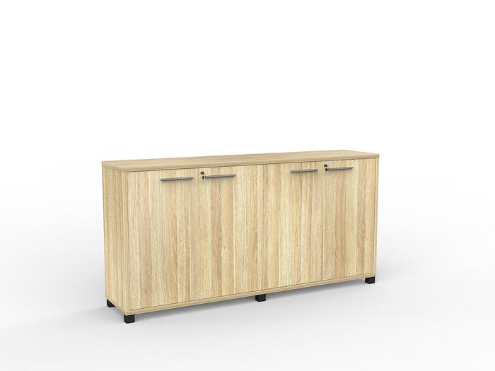 Cubit QK Credenza 1800mm - Atlantic Oak Silver / Black KG_CBCZ18Q_AO_BFT