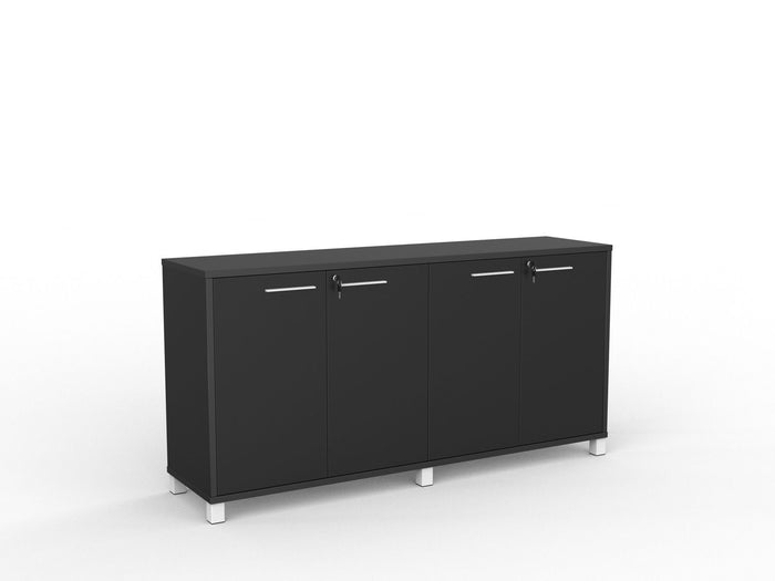 Cubit QK Credenza 1800mm - Black Silver / White KG_CBCZ18_BL_WFT