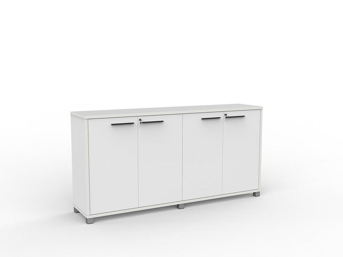 Cubit QK Credenza 1800mm - White Black / Silver KG_CBCZ18Q_W_BHN