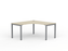 Cubit Workstation 1500mm x 1500mm x 700mm - Silver Frame (Choice of Worktop Colours) Nordic Maple KG_NCBW15_NM