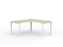 Cubit Workstation 1500mm x 1500mm x 700mm - White Frame (Choice of Worktop Colours) Nordic Maple KG_NCBW15_W_NM