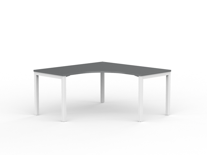 Cubit Workstation 1800mm x 1800mm x 700mm - White Frame (Choice of Worktop Colours) Silver KG_NCBW187_W_S